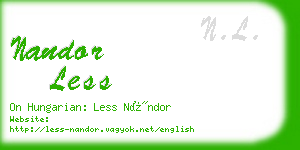 nandor less business card